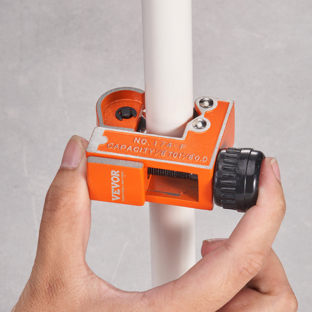VEVOR Mini Tubing Cutter, Mini Copper Pipe Cutter, Heavy Duty Compact Tube Cutter Tool With High-Speed SKD Blade For Copper, Aluminum, Galvanized, Plastic Pipes