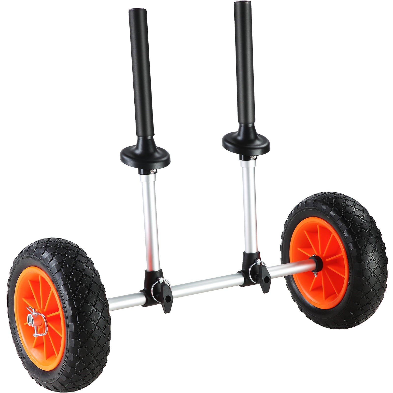 VEVOR Heavy Duty Kayak Cart, 280lbs Load Capacity, Detachable Canoe Trolley Cart With 10'' Solid Tires, Adjustable Width & Top Foam Protection, For Kayaks With Drain Holes Of 2.54cm And Above