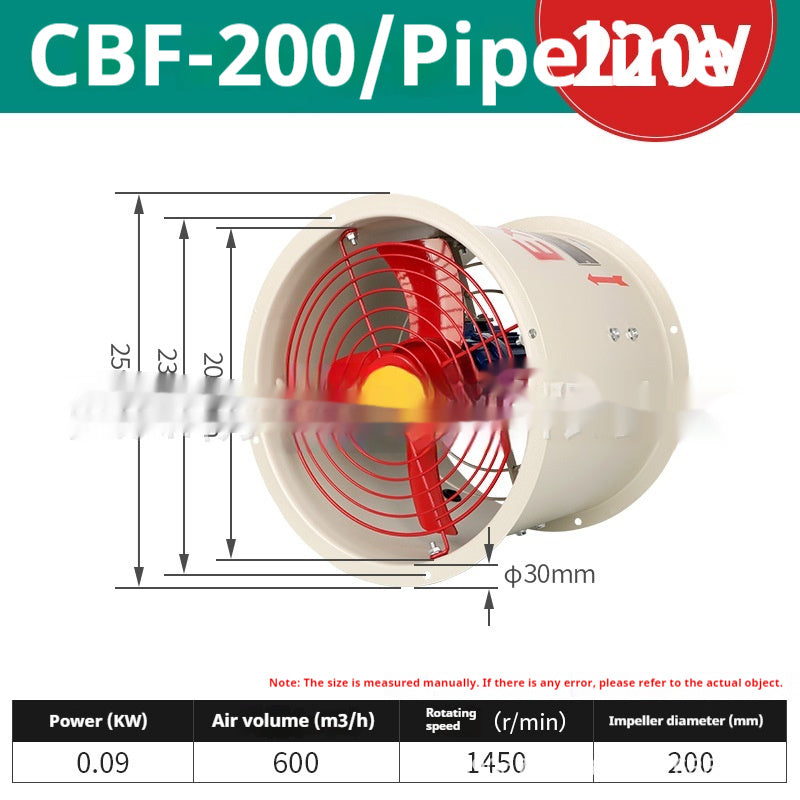 Explosion-proof Fan CBF-300400 Axial Flow Exhaust Pipe Type Industrial Fan