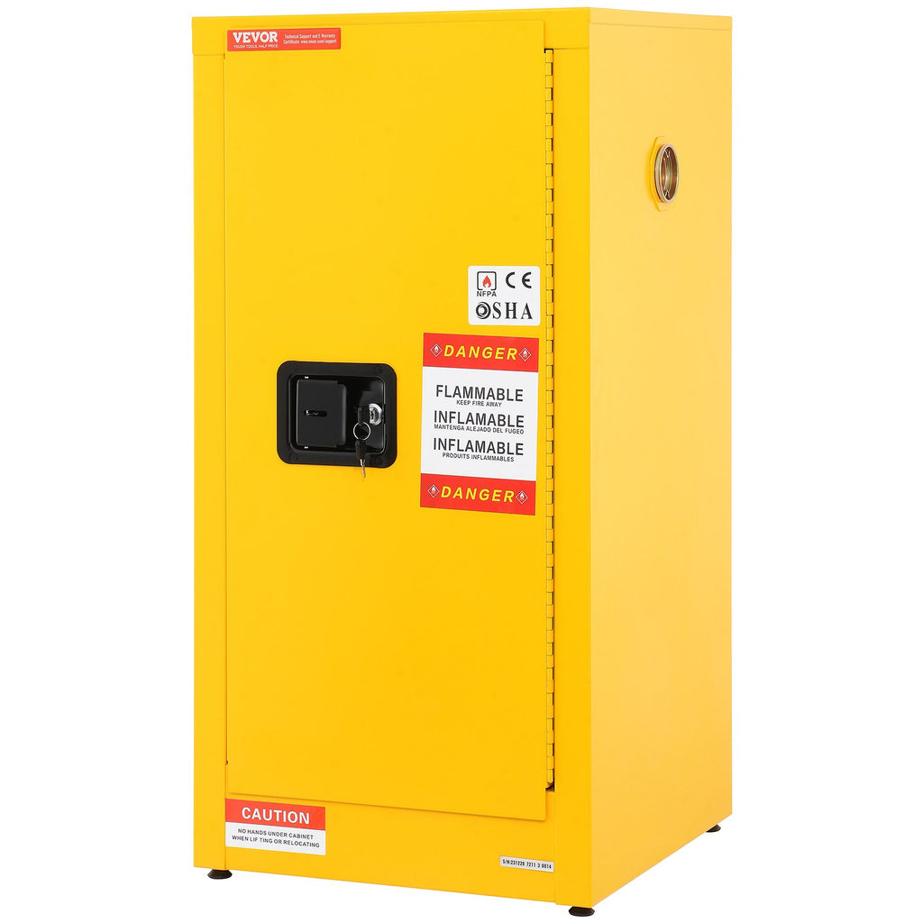 VEVOR Flammable Cabinet , Galvanized Steel Safety Cabinet, Adjustable Shelf Flammable Storage Cabinet, For Commercial Industrial And Home Use