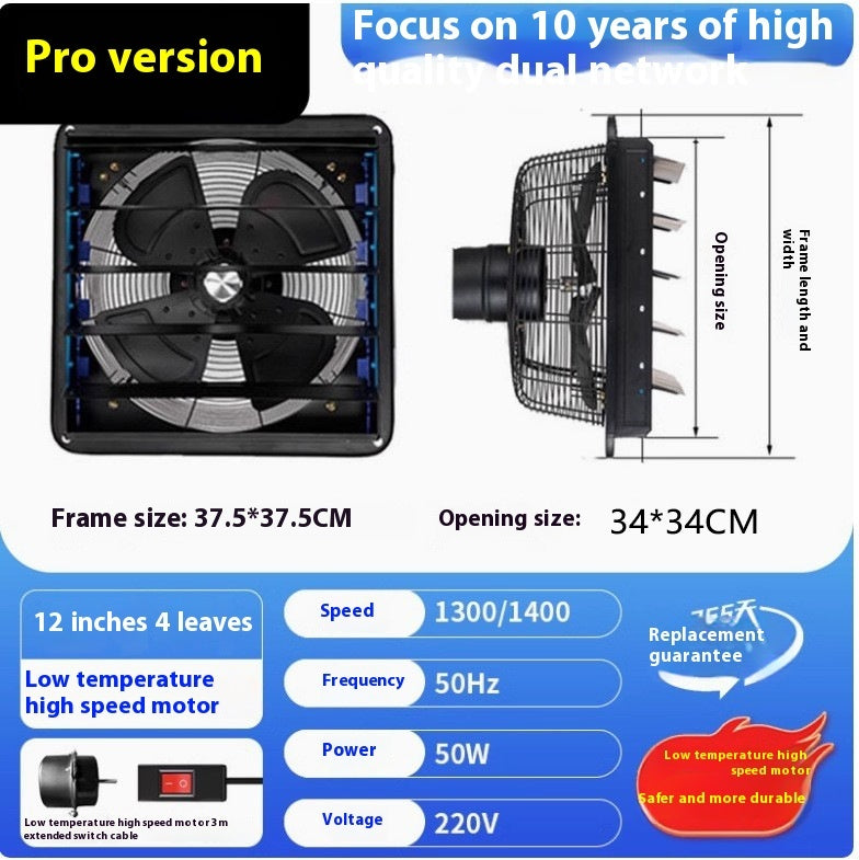 Louver Type Industrial Exhaust Fan Household