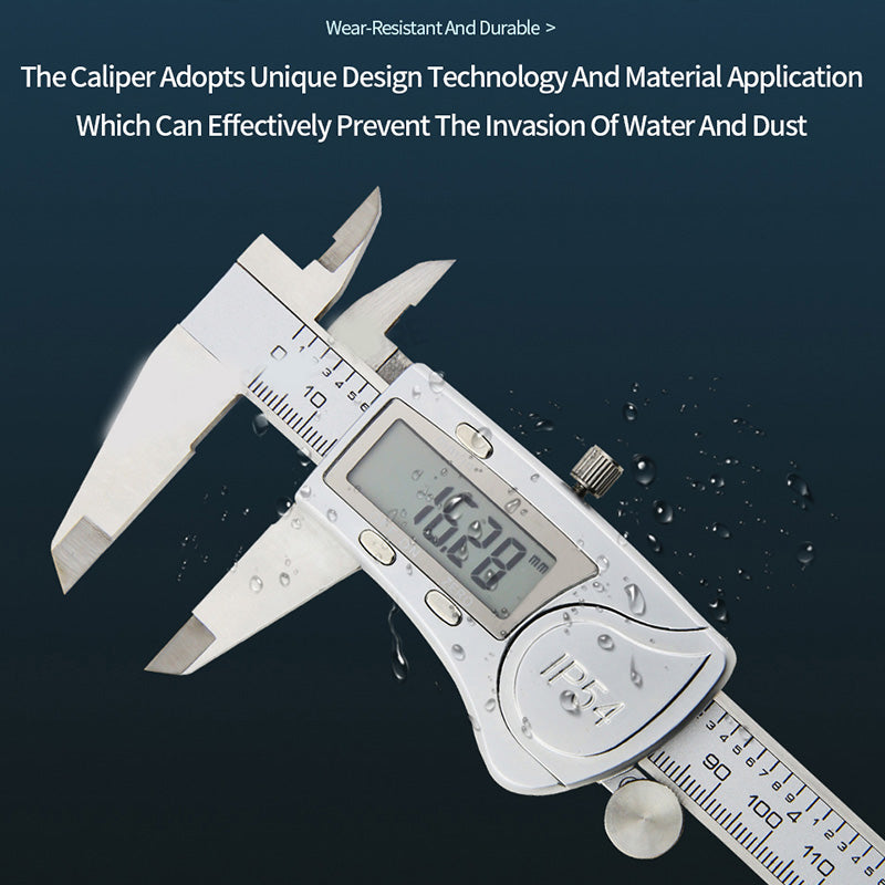 Electronic Digital Display Digital Vernier Caliper 0-150 Stainless Steel Waterproof Industrial High-precision Measuring Tool