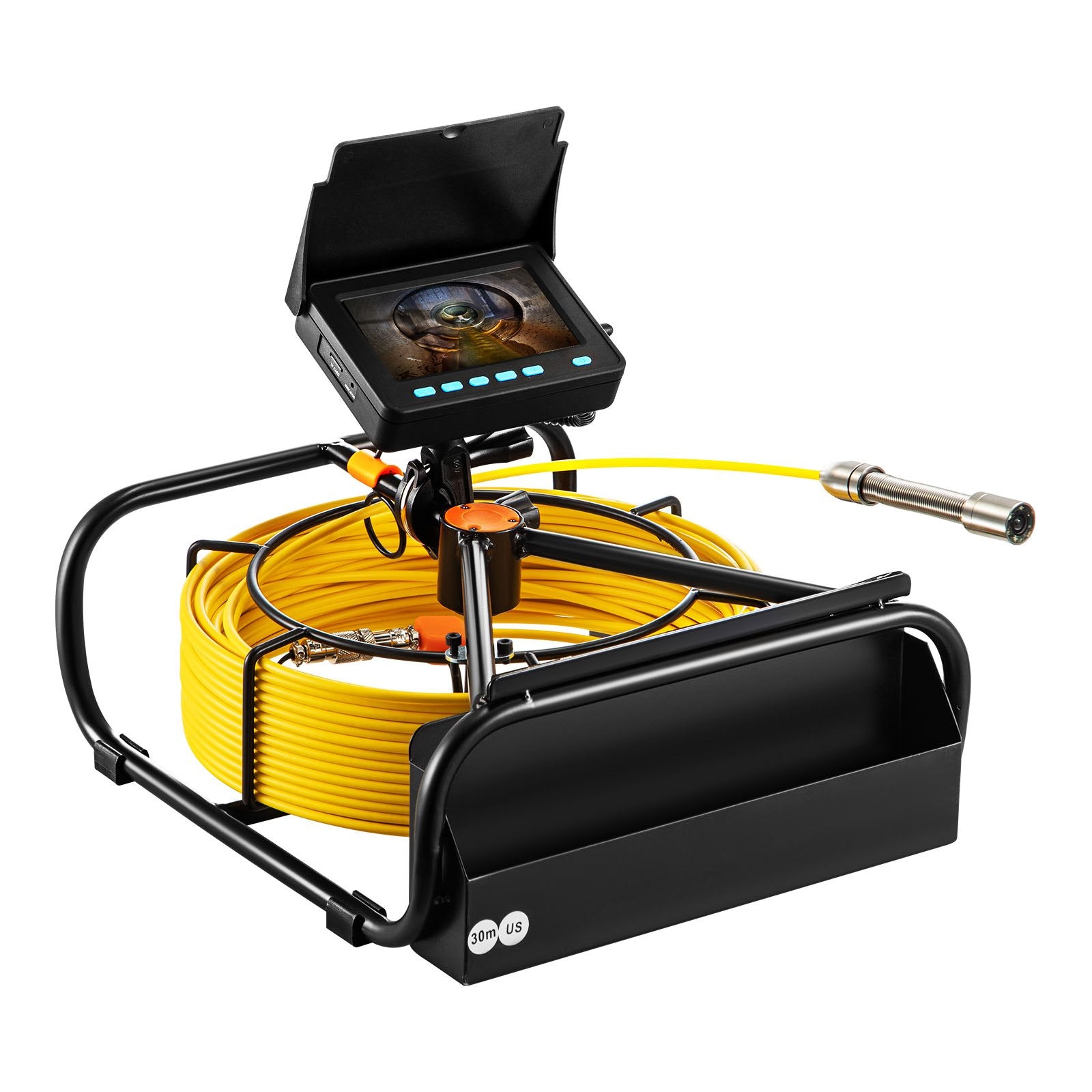 Sewer Camera, Pipe Drain Inspection Camera With DVR Function And LED Lights, Waterproof IP68 Borescope, Industrial Endoscope For Home Wall Duct Drain Pipe Plumbing  Without Wheels