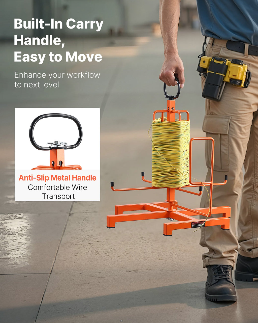 Cable Dispenser Floor Or Stud Mounted Portable For Electrical Industrial Retail