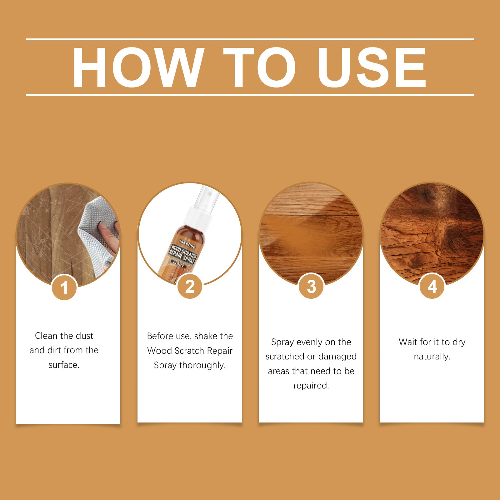 Jakehoe Floor Reconditioning Agent Wood Furniture Floor Scratch Repair Spray Turn Over New Brightening Agent