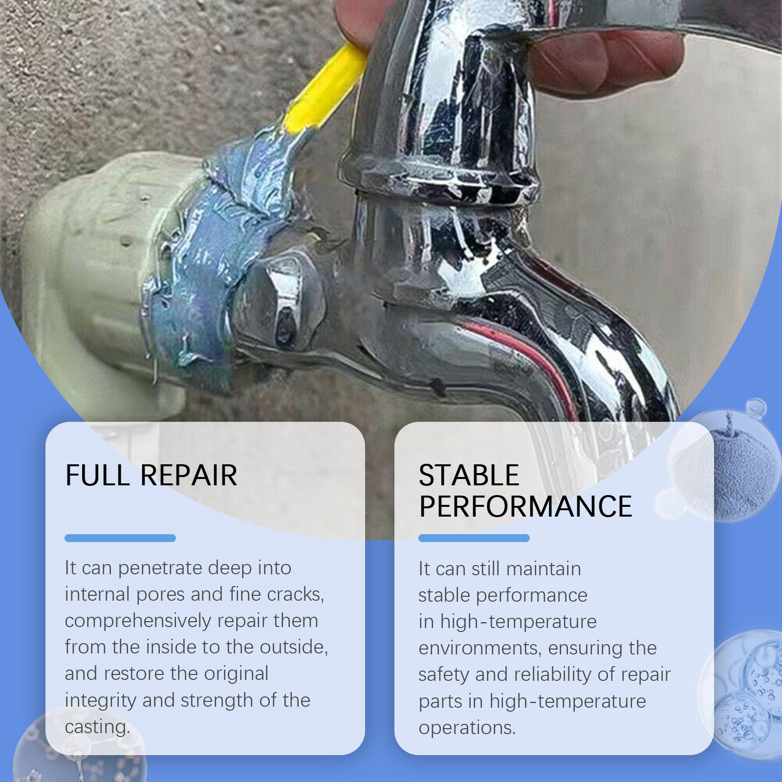 Jaysuing Cast Iron Sealant 20g, Box Cast Iron Sealant Ab Glue Anti-Repair Agent For Leak Sealing And Metal Bonding