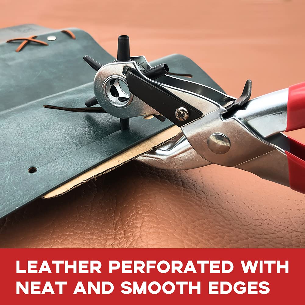 Multi Functional Industrial Manual Belt Punching Pliers, Leather Paper Punching Machine, Metal Clip