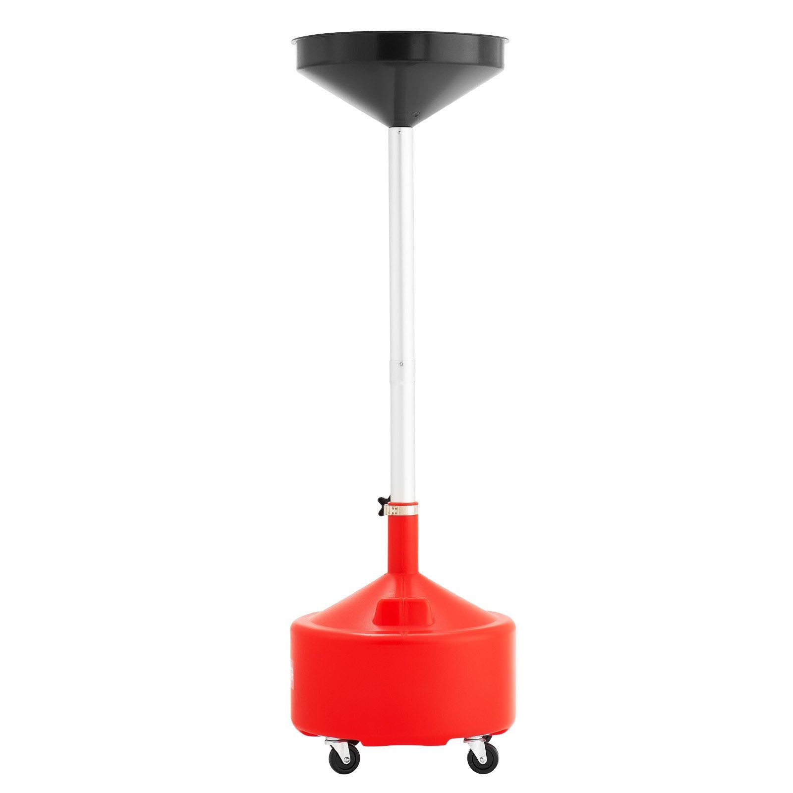 8 Gallon Waste Oil Drain Tank, Industrial Fluid Drain Tank With Adjustable Funnel Height, Portable Oil Drainer With Wheels, Fluid Fuel Transfer Drainage For Auto Repair Shops, Garages, Red