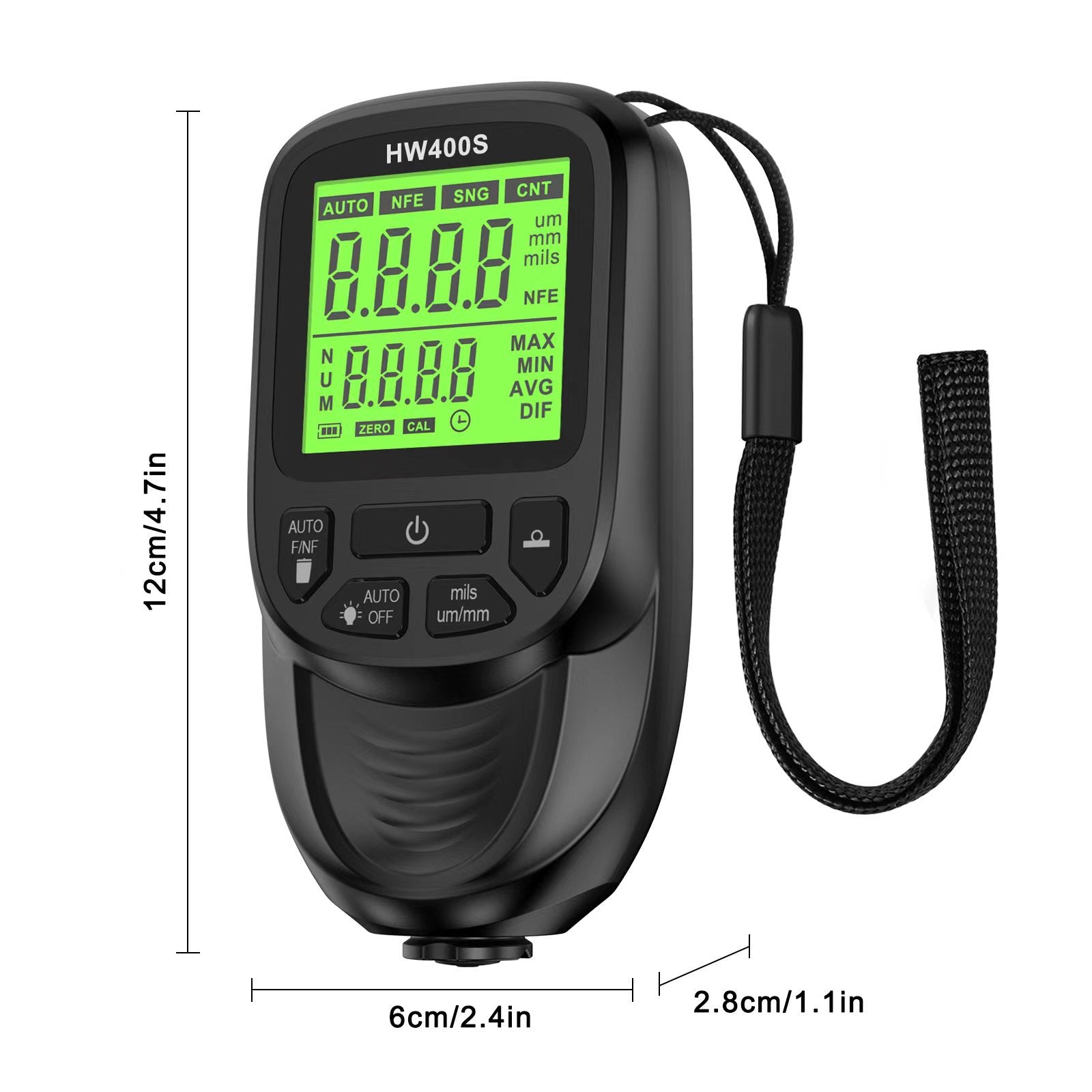 Hw-400s Thickness Gauge High Precision Industrial Iron Aluminum Coating Thickness Gauge