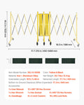 Double Expandable Barricades, 18FT Industrial Safety Barriers, Flexible Mobile Barricade With Locking Casters, Portable Folding Security Gate Metal Traffic Fence For Driveway Warehouse Elevator