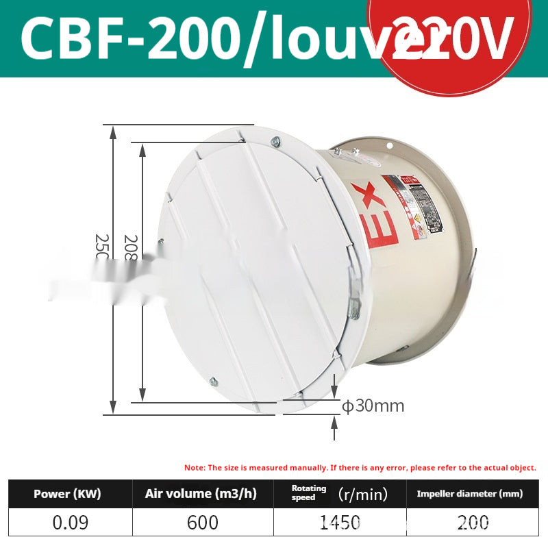 Explosion-proof Fan CBF-300400 Axial Flow Exhaust Pipe Type Industrial Fan