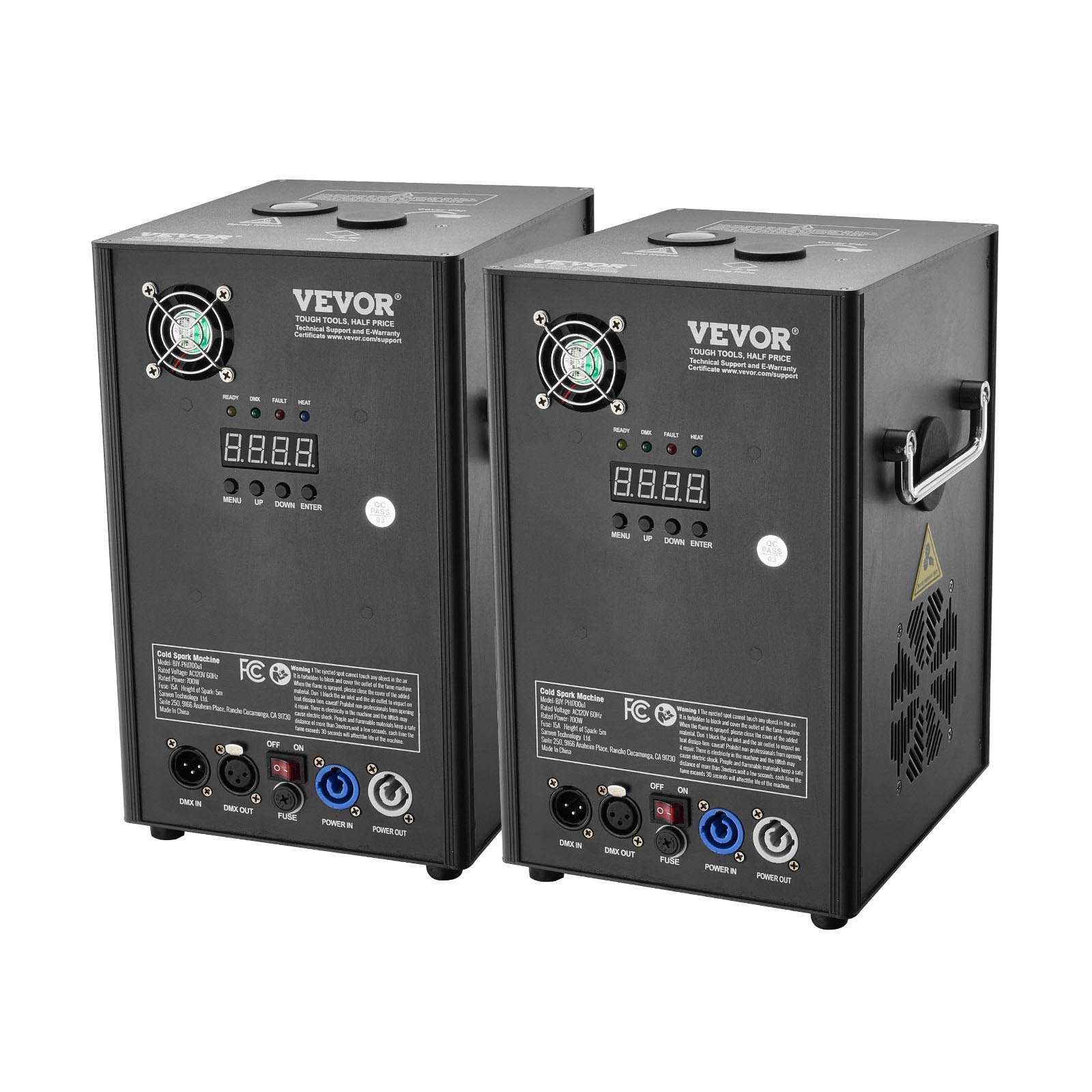 VEVOR Cold  Firework Machinex2 700W 6.6-16.4ft Stage DJ Wedding Event Party