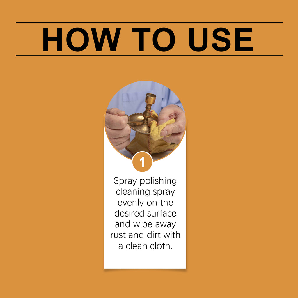 Jakehoe Brass Polishing Cleaning Spray Decontamination Polishing Bright Gentle Maintenance Brass Care Spray