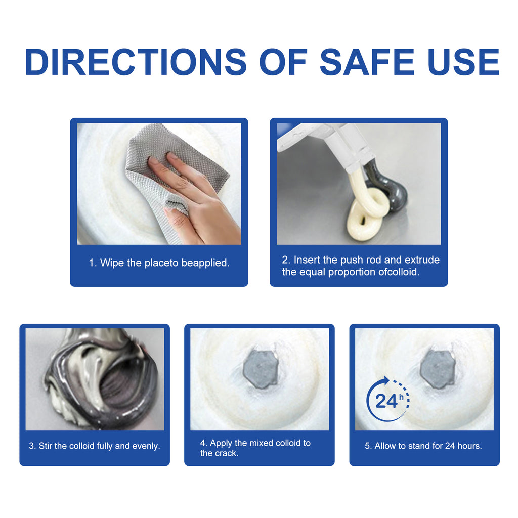 EELHOE Metal Ab Casting Adhesive (50ml)  Metal Repair Agent for Filling Cracks, Sealing Leaks, Quick-Drying Cracks and High-Temperature Resistant Welding