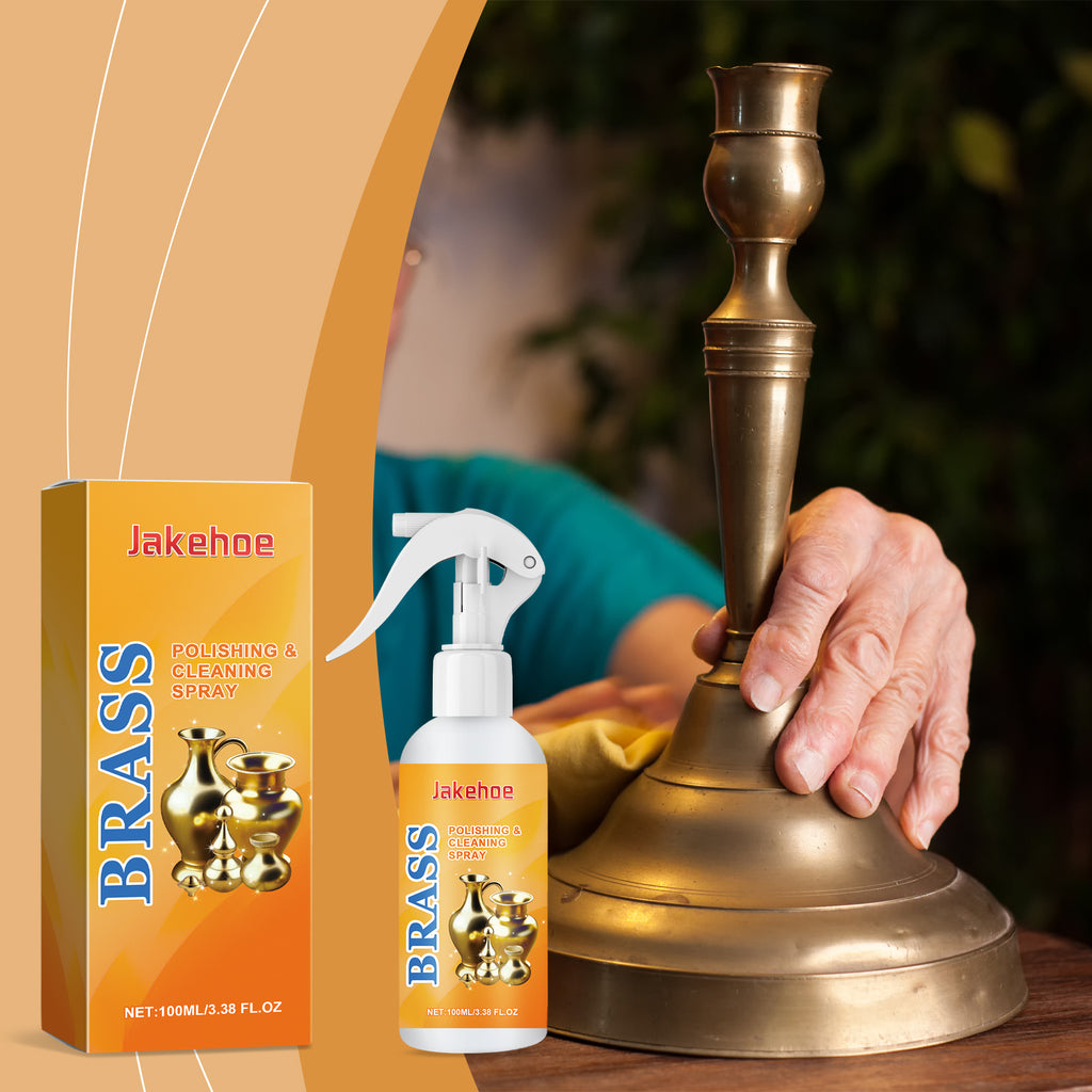 Jakehoe Brass Polishing Cleaning Spray Decontamination Polishing Bright Gentle Maintenance Brass Care Spray