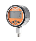 VEVOR Digital Hydraulic Pressure Gauge, 0-10000 PSI (0-700 Bar) Hydraulic Pressure Sensor, Manometer Tester with 1/4 inch NPT Base Entry for Excavator Construction Machinery, Stainless Steel Housing