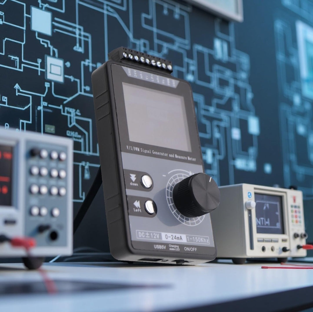 Adjustable Signal Generator 4-20mA 0-12v DC Voltage Current Analog Simulator PWM Pulse 1-150kHz High Precision Short Circuit Protection For PLC Controller Panel LED Testing Calibration