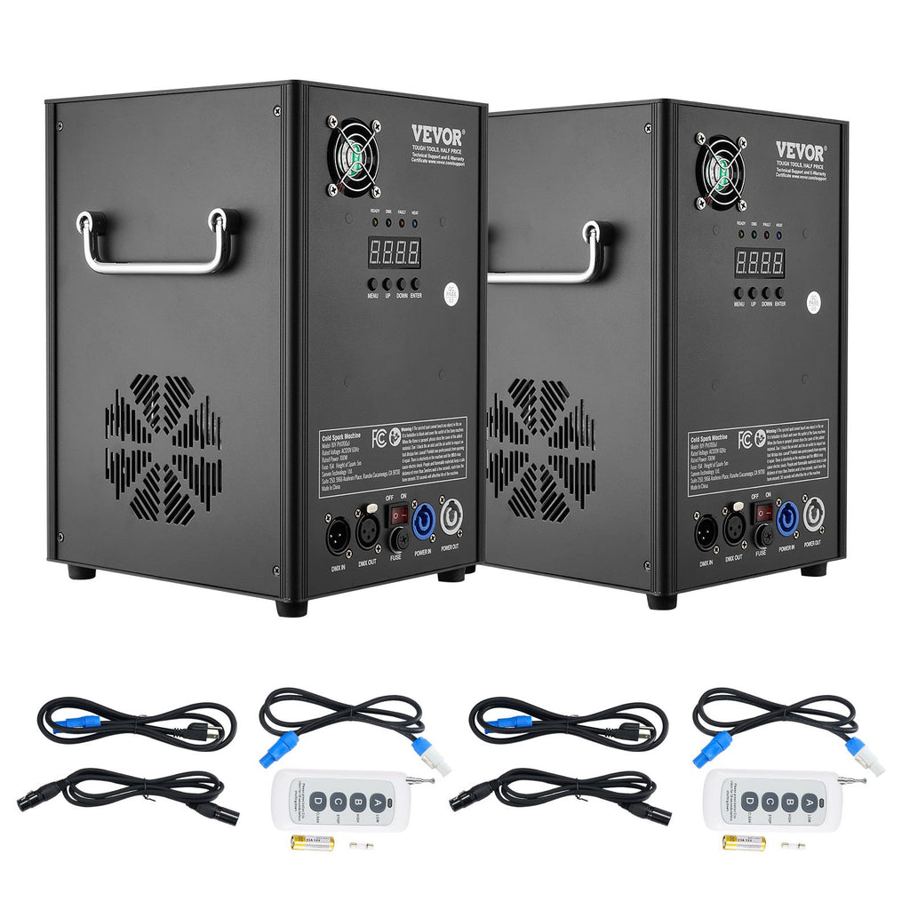 VEVOR Cold  Firework Machinex2 700W 6.6-16.4ft Stage DJ Wedding Event Party