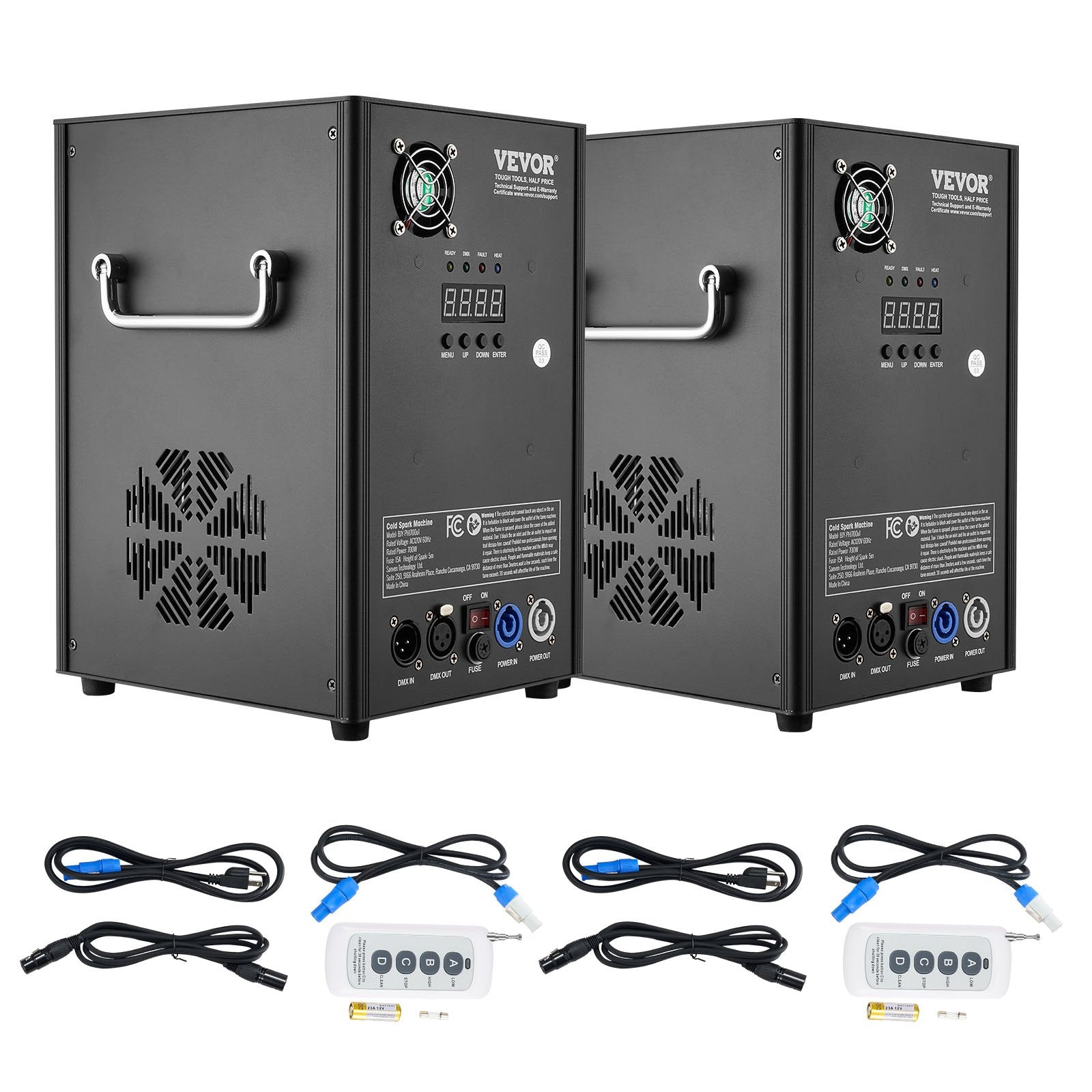 VEVOR Cold  Firework Machinex2 700W 6.6-16.4ft Stage DJ Wedding Event Party