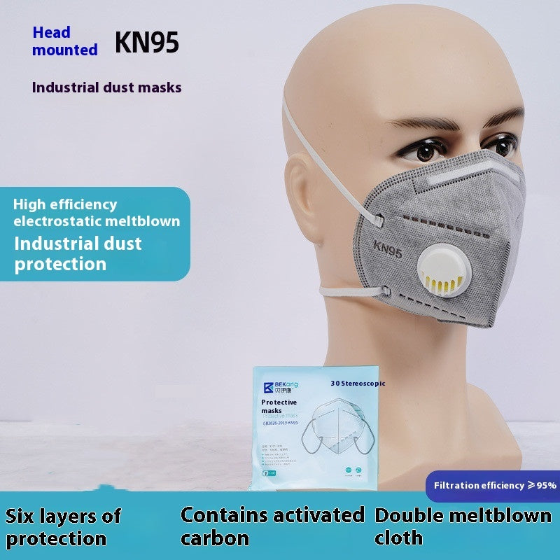 KN95 Dust Mask With Breathing Valve To Prevent Industrial Dust