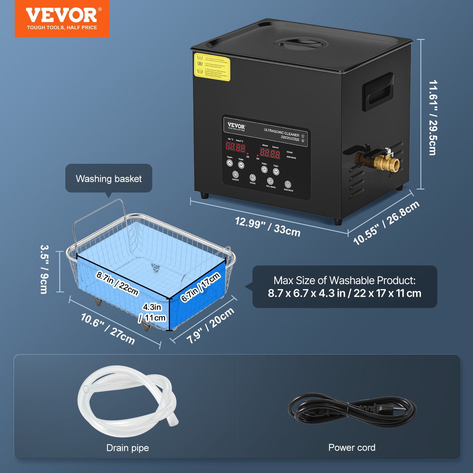 10L Ultra SonicCleaner, 240W Digital Ultrasonic Cleaning Machine With Gentle Mode & Upgraded Degassing, 40kHz Industrial Ultrasound Cleaner With Heater & Timer For Retainer, Jewelry, Tools