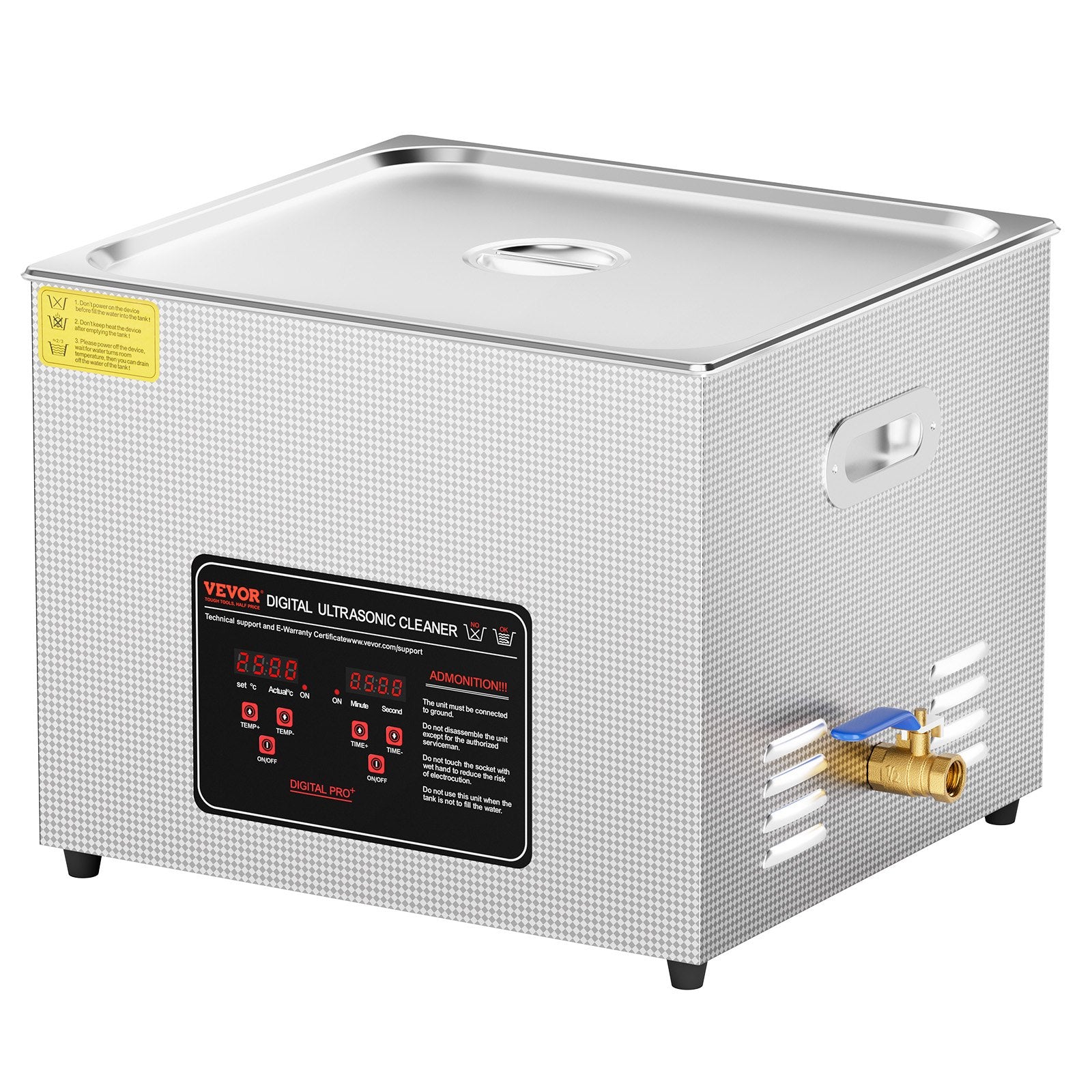 Ultrasonic Cleaner, 15L Professional 360W Cleaning Machine With Timer & Heater, 40kHz Digital Ultrasonic Cleaner With Basket For Watch Glasses Jewelry Retainer Industrial Parts Tools
