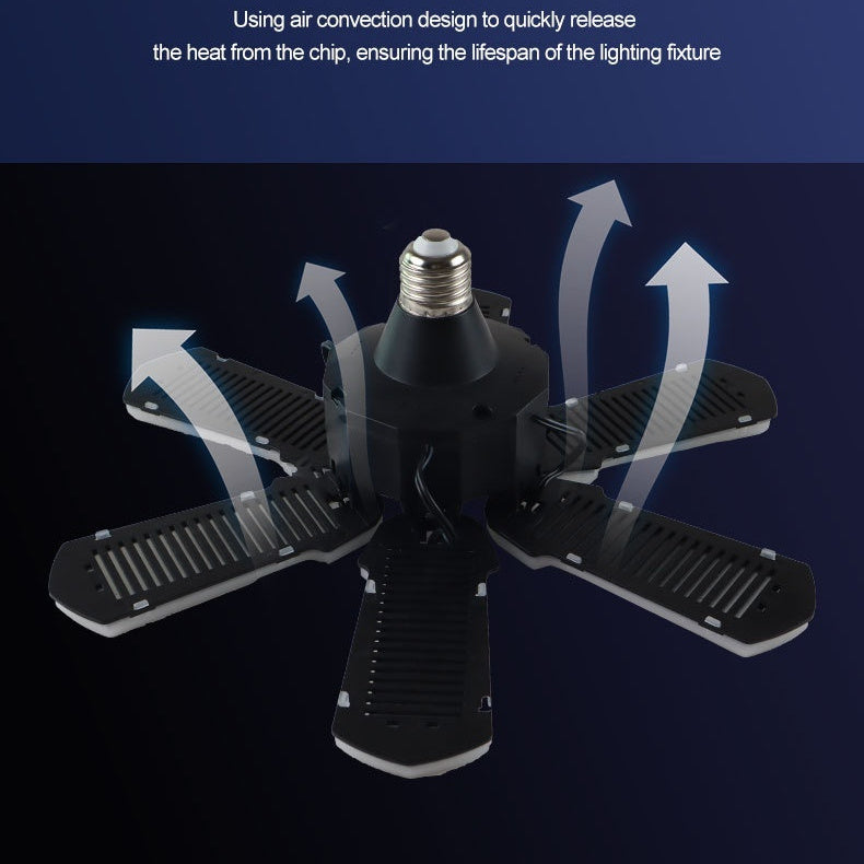 LED Garage Deformation Folding 6-leaf Lighting Industrial And Mining Lamp
