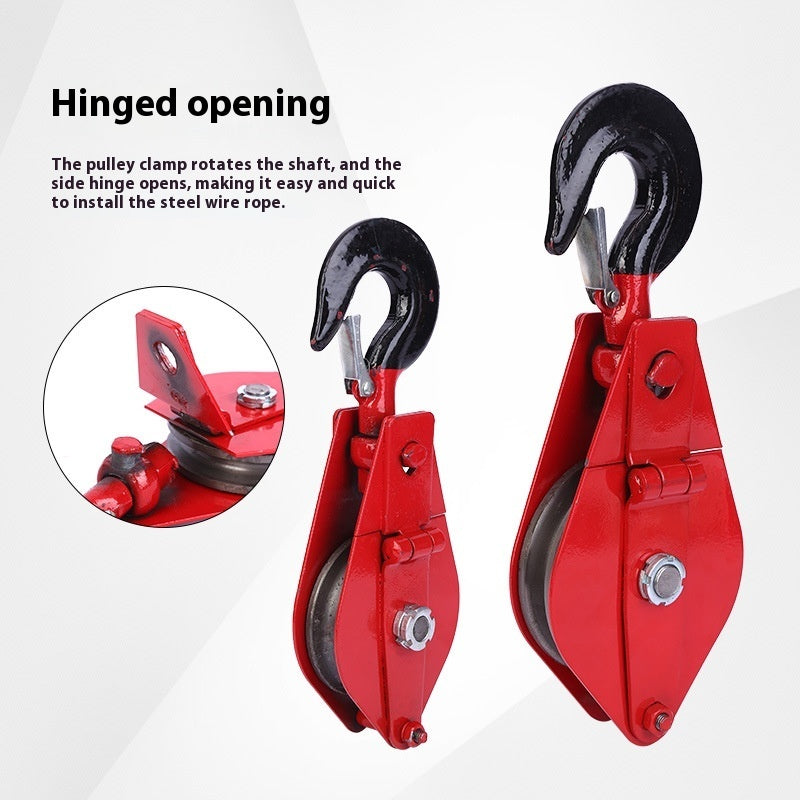 Lifting Pulley Miniature Small 1T2T Ring Hook Industrial Single Theory Wire Rope Pulley