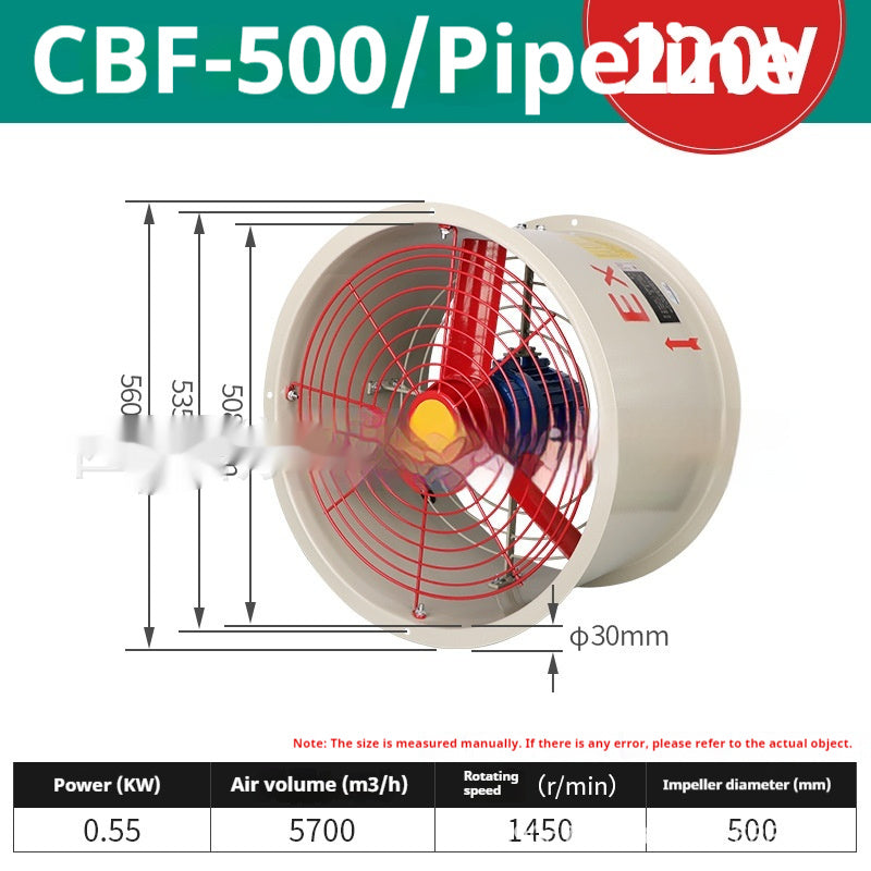 Explosion-proof Fan CBF-300400 Axial Flow Exhaust Pipe Type Industrial Fan