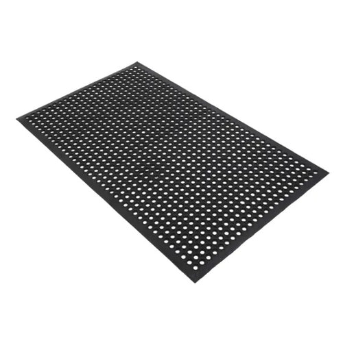 Bar Kitchen Industrial Multi-functional Anti-fatigue Drainage Rubber Non-slip Hexagonal Mat 150X90cmSame Code 56392233
