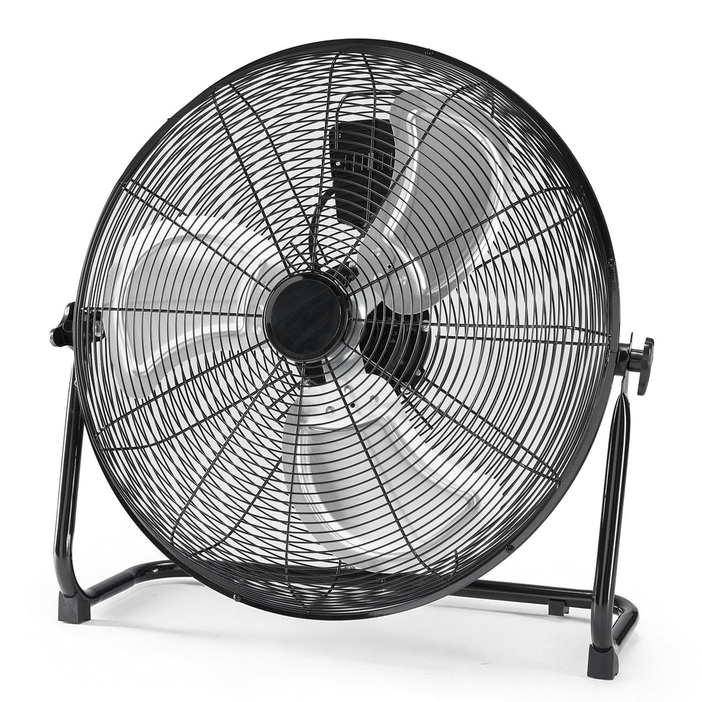 High-speed Industrial Floor Fan - Three-speed Settings, 120degree  Adjustable Tilt, Metal Casing-blade, Powerful Cooling, Power 100 Watts