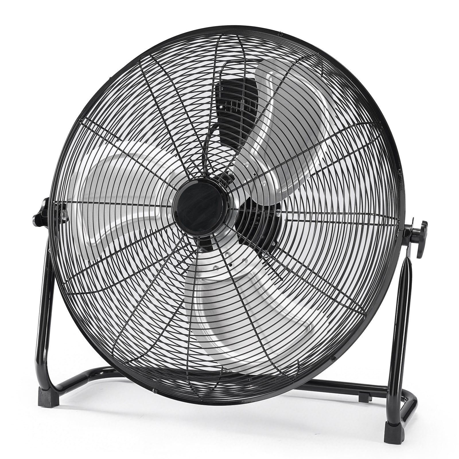 High-speed Industrial Floor Fan - Three-speed Settings, 120degree  Adjustable Tilt, Metal Casing-blade, Powerful Cooling, Power 100 Watts