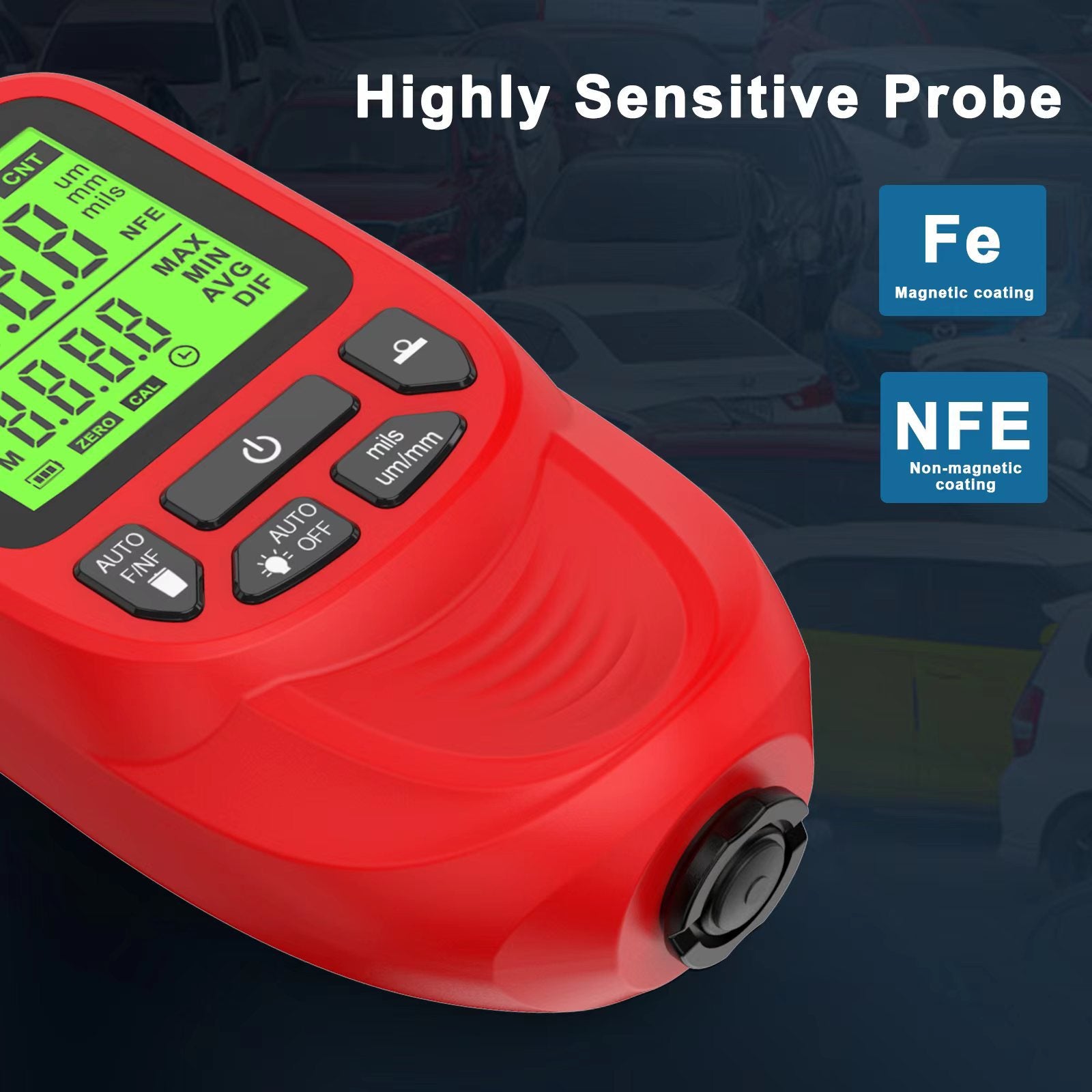 Hw-400s Thickness Gauge High Precision Industrial Iron Aluminum Coating Thickness Gauge